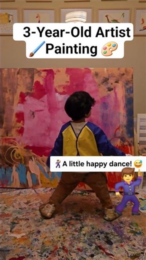 💖 3-Year-Old Little Artist 🥰 | 🎨Painting "Harmony" 💕 #art #painting #artist #toddlers #fun
