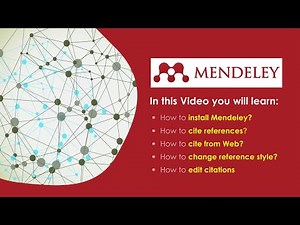 How to use Mendeley Desktop, Web Importer & MS Word Plugin