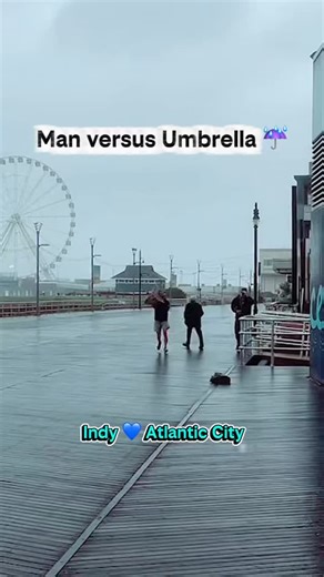 Atlantic City Boardwalk during Nor’easter 2025 in front of Ocean Casino Resort | Indy Atlantic City