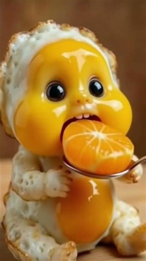 Eating orange with spoon 🥄 creating animation #shortsfeed #cute #shortvideos #shortvi