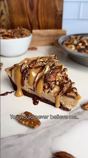 Protein dessert recipe! Decadent turtle cheesecake