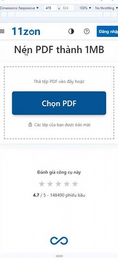 Nén PDF dưới 1 MB #shots