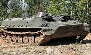 An explosion at the positions of the Armed Forces of Ukraine filled with MT-LB explosives got into the frame