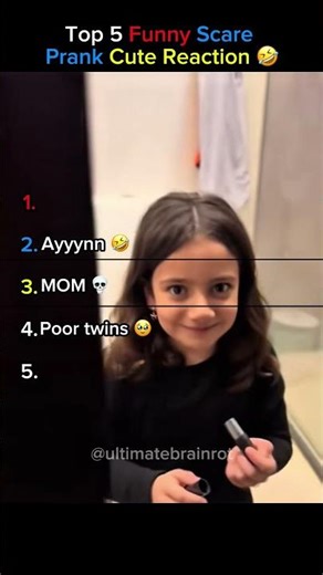 Top 5 funny scare prank cute reaction!🤣 (this kids had me laughing so hard) 😭
