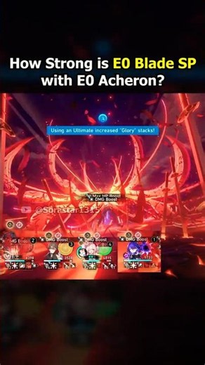 Mortenax Blade + Acheron 🔥How Strong? #honkaistarrail #hsrcreators #shorts #hoyocreators #gacha