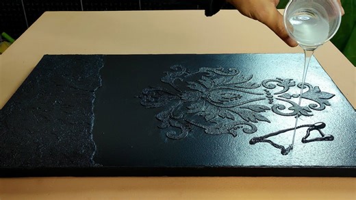 Antique style mixed media art: Crackle texture & vintage finishes on canvas