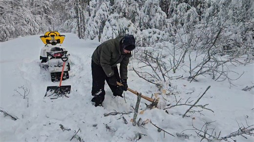 🎶 Chop wood, chop wood! 🎵 Shout out to all the Yoopers in the backwoods helping neighbors during the great dig out of 2025! myupnow.com/weather | Andrew Lorinser - My UP News