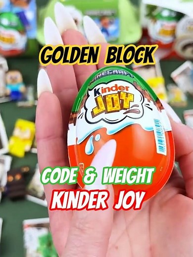 🟨 Kinder Joy Minecraft Code & Weight for Golden Block VC399 Opening!