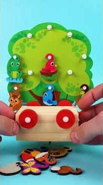 Animals & Fruits for the Tree 🌳🧩 #animals #kidslearning