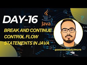 break and continue control flow statements in Java #Java