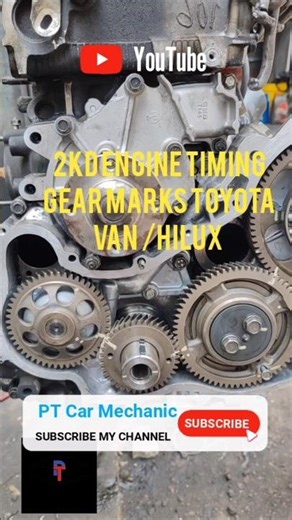2KD, 1KD Engine Timing Marks Gear (Toyota​Van / Hilux).​#youtubeshorts #shorts #viral #shortvideo
