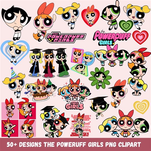 Powerpuff Girls PNG Bundle, Powerpuff Clipart Images, Cartoon PNG Files, Transparent Background, Digital Download, Instant Download - Etsy