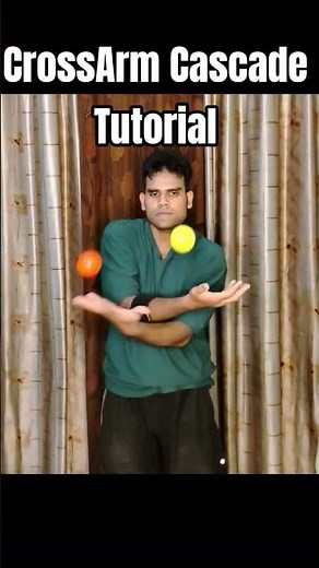 3 Balls CrossArm cascade 🤹 #juggling #shorts