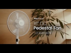 Pro Breeze 16-Inch DC Pedestal Fan with Wireless Remote
