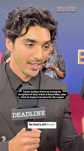 9.1K views · 499 reactions | Taylor Zakhar Perez on seeing the reception of ‘Red, White & Royal Blue,’ plus what he hopes is in store for ‘Red, White & Royal Blue 2’ | #Emmys | Deadline Hollywood | Facebook