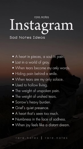 Sad Notes Ideas ✨ #notes #notesideas #sadnotes #sad #sadlife #sadcaption #instacaptions #captionideas #rarenotes