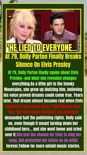 At 79, Dolly Parton Finally Breaks Silence On Elvis Presley