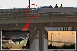 Driver missing after tractor trailer plunges off Delaware bridge and plummets into water