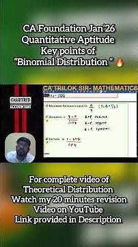 Binomial key points 🔥 #caaspirants #quantitativeaptitude #cafoundation2026 #binomialdistribution