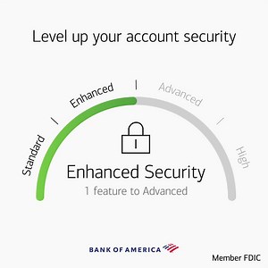Check the status of your Bank of America security meter 🛡. Taking further action to help protect your accounts can raise your meter level. https://bit.ly/3HorbPj | Bank of America