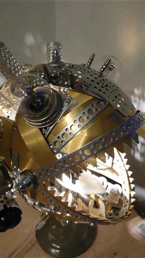 steampunk fish mk5 (lamp) #diy #metalart #steampunk