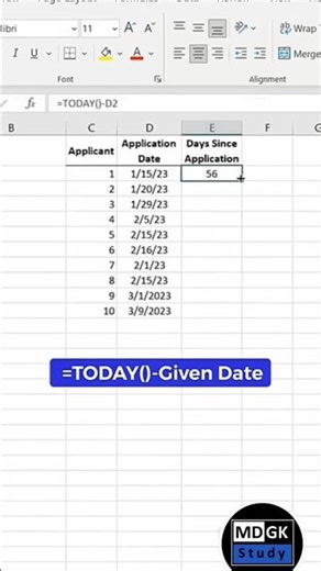 Excel me date se total days kaise nikale 1 second me #excel #exceltricks #shorts
