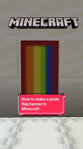 Minecraft rainbow banner tutorial 🌈 #minecraft #minecrafttutorial #mcyt #mchowto #minecrafthowto #minecraftbuilding #minecraftbuild #minecraftbanner #minecraftbannertutorial
