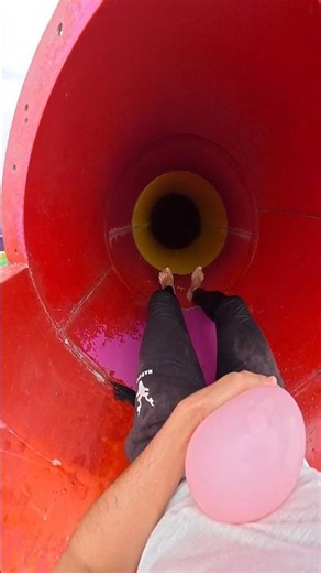 bella ciao parkour going inside giant waterslide pov