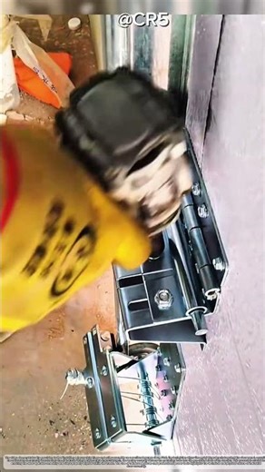 Precision Installation of Sectional Door Hinges and Rollers #skills #steel #construction #shorts