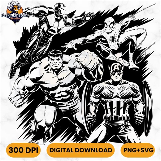 Superhero Vector Art: Printable Designs, SVG Cut File (digital Download) - Etsy Canada