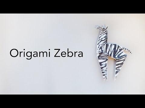 Easy Origami Zebra Tutorial (ASMR Paper Folding)