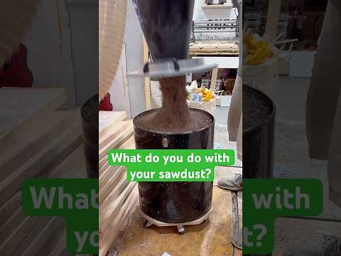 How do you take care of your sawdust? #workshop #woodworking #woodshop