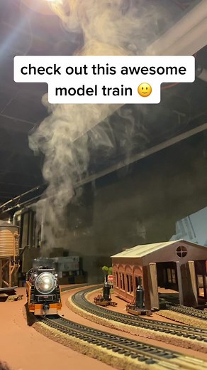 4449 steaming out 😃 #model #modeltrain #steamtrain #trains #modeltrains #hoscale #hoscaletrain #4449 #toytrain #fyp