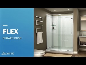 DreamLine Flex Shower Door in Chrome | Pivot Opening