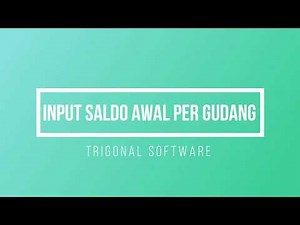 PROGRAM IPOS 5 - Input Saldo Awal per Gudang | iPos 5 All Edition | Trigonal Software