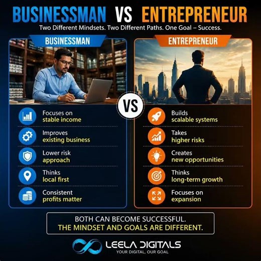Businessman Vs Entrepreneur 🚀