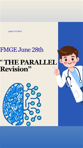 Dr.Praveen Kumawat on Instagram: "📌 PART – 3: The Parallel Revision Strategy Follow @dr.fit1907 for the complete FMGE strategy series. 🔁 What is Parallel Revision?It is a smart way of revising subjects side-by-side while you continue completing your syllabus. 🧠 Why is it important?Because if you don’t revise what you studied, within 3–4 weeks most of that subject starts fading from your brain. And then you feel like you are starting from zero again. ✅ The Solution:Revise subjects in parallel
