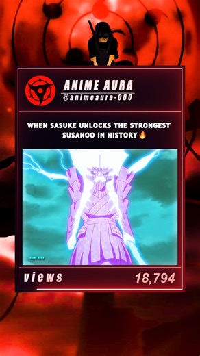 Strongest Susanoo in History 🔥 #sasuke #susanoo #sharingan
