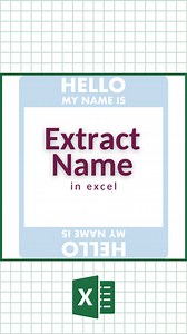 58K views · 777 reactions | Extract Names in Excel‼️ ️ Don't forget to save this post! 六‍ Get your FREE Excel templates with the link in our bio! 勞 Follow us on TikTok, YouTube, Twitter, Threads, and more with the link in our bio! #excel #exceltips #exceltricks #spreadsheets #corporate #accounting #finance #workhacks #tutorials | CheatSheets | Facebook