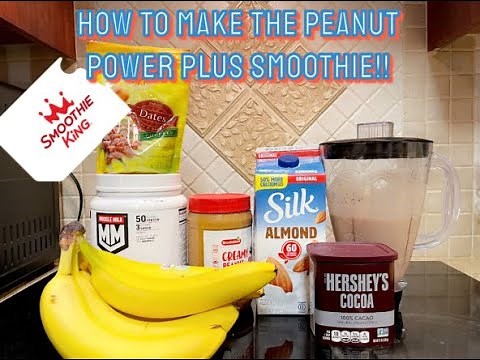 How to make a protein shake/smoothie From Smoothie King: Peanut power plus