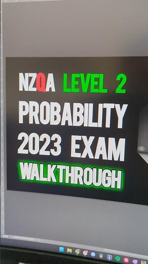 NCEA Level 2 Probability 2023 Exam Walkthrough out now on YouTube!