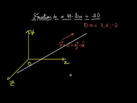 Equation to a straight line - 1 (Vector)