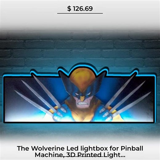 🎮 Ready to elevate your pinball game? 🕹️ Introducing The Wolverine LED Lightbox! This 3D-printed masterpiece isn't just a stunning piece for your collection; it's USB powered and fully dimmable, allowing you to set the perfect ambiance with every flip and tilt. Bring your machines to life with vibrant colors that create a mesmerizing atmosphere, captivating friends and family for hours of joy! 🌈✨ At just $126.69, it’s an upgrade your gaming space deserves! Just a friendly nudge: why not grab 