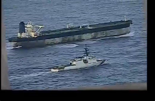 BREAKING: Coast Guard releases footage of US forces seizing the Venezuela-linked, Russian-flagged oil tanker this morning. | Kim Graves