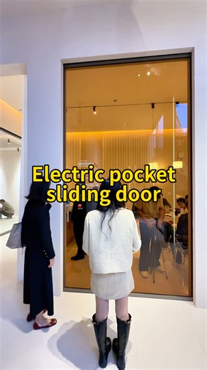 Door and Window Manufacturer on Instagram: "Sleek electric pocket door: Save space & boost luxury! Effortless auto-slide, seamless design—perfect for modern projects. Elevate your clients’ spaces with top-tier functionality. 🚪✨ #ElectricPocketDoor #DoorDesign #ModernArchitecture #SpaceSavingDoors #ArchitectTools #LuxuryHardware #BuilderEssentials"
