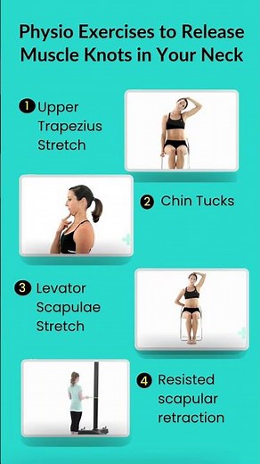 Here are 4 exercises to help Relea.se Muscle Knots in Your Neck exercises.