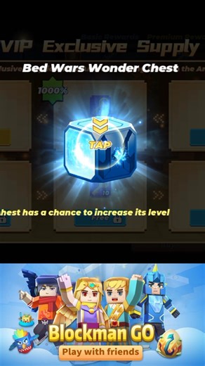 blockman go bed wars chest open 🎁 #blockmango #shorts #gaming