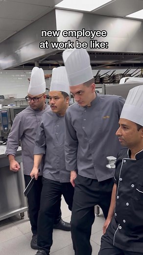 5.6K views · 86 reactions | New employee at work be like…when you have to teach the new commis how to fight with the service team #restaurant #kitchenlife #hospitality #cheflife #foodie | Chef Pier | Facebook