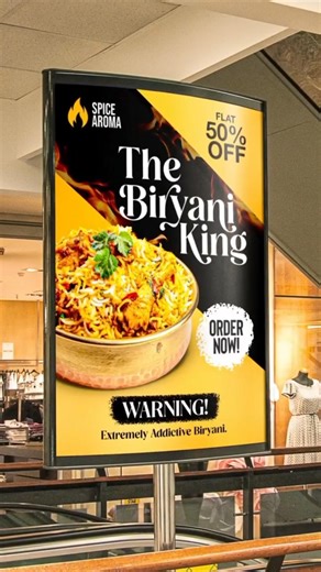 Restaurant Biryani Poster Design in Photoshop | Food Poster #shorts #designshorts #shortsviral