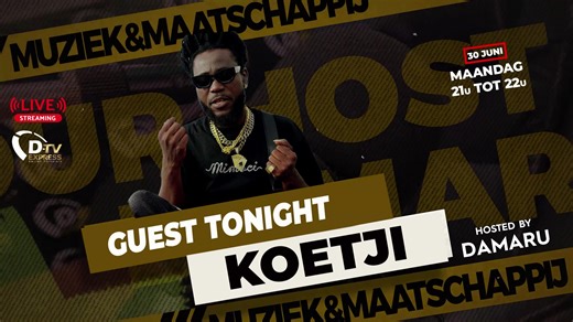 VANAVOND!! Muziek & Maatschappij • Damaru in gesprek met KOETJI EN LIL DJO over alles wat met muziek en maatschappij te maken heeft! D-TV Express - waar televisie kijken anders is! #Muziek&Maatschappij LIVE vanuit #Paramaribo, #Suriname 2025 | D-TV Express